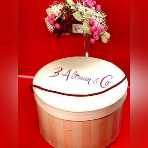 Vintage 50s B Altman & Co New York floral hat with box
